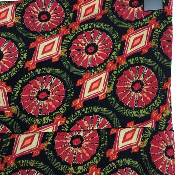 LULAROE Azure Skirt Knee Length Southwestern Windmill Flowy Stretchy Size XS NWT - Picture 7 of 13